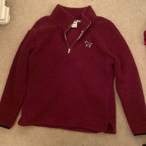 PINK maroon quarterzip